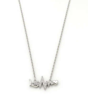Latido de Amor – Collar de Plata con Diseño Heartbeat
