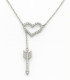 Flechazo – Collar de Plata con Corazón y Flecha Brillante