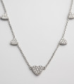 Encanto del Corazón – Collar de Plata con Múltiples Dijes Brillantes