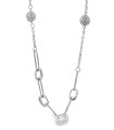 Vínculo Luminoso – Collar de Plata con Eslabones y Detalles Brillantes