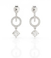 Círculo de Luz – Aretes de Plata con Circonias Colgantes