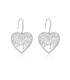 Brillo en el Corazón – Aretes Colgantes de Plata con Zirconias