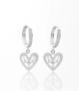 Amor Etéreo – Aretes de Plata con Corazón Calado y Circonias