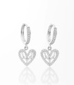 Amor Etéreo – Aretes de Plata con Corazón Calado y Circonias