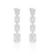 Lujo Vertical – Aretes de Plata con Zirconias en Corte Esmeralda