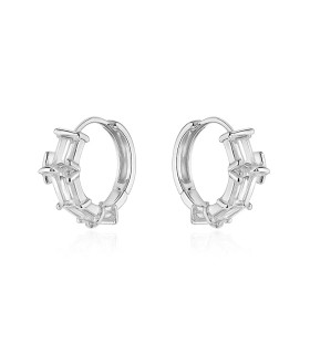 Corona de Luz – Arracadas de Plata con Zirconias Corte Baguette y Marquesa
