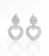 Corazón Radiante – Aretes de Plata con Zirconias Baguette