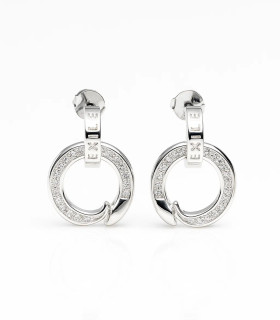 Anillo Urbano – Aretes de Plata con Grabado y Circonias