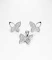 Set Mariposa de Luz – Aretes y Dije de Plata con Circonias