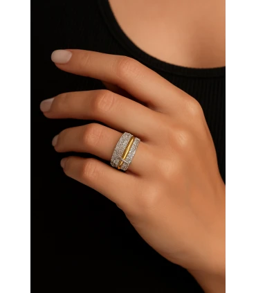 Anillo Luz Entre Metales