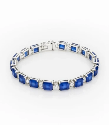 Esencia Azul – Pulsera de Plata con Circonias Lapislázuli