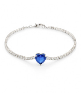 Latido Azul – Pulsera con Corazón de Circonia