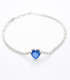 Latido Azul – Pulsera con Corazón de Circonia