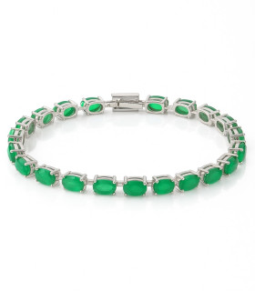 Esmeralda Serena – Pulsera de Plata con Circonias Verdes