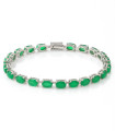 Esmeralda Serena – Pulsera de Plata con Circonias Verdes