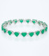 Corazones de Jade – Pulsera con Circonias Verdes en Forma de Corazón