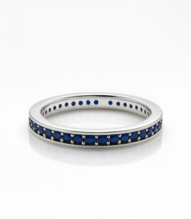 Eternidad Azul – Anillo de Plata con Zafiros