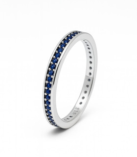 Eternidad Azul – Anillo de Plata con Zafiros