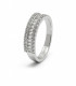 Brillo Infinito – Anillo de Plata con Tres Hileras de Circonias