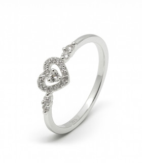 Latido Brillante – Anillo de Plata con Corazón de Circonias