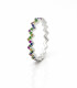 Ritmo de Color – Anillo de Plata Zigzag con Gemas Multicolor