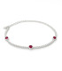 Rubí Brillante – Pulsera de Plata con Circonias y Detalles Rojos