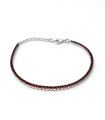 Fuerza Carmesí – Pulsera de Plata con Piedras Rojas