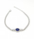Cielo Nocturno – Pulsera de Plata con Zafiro Azul y Circonias